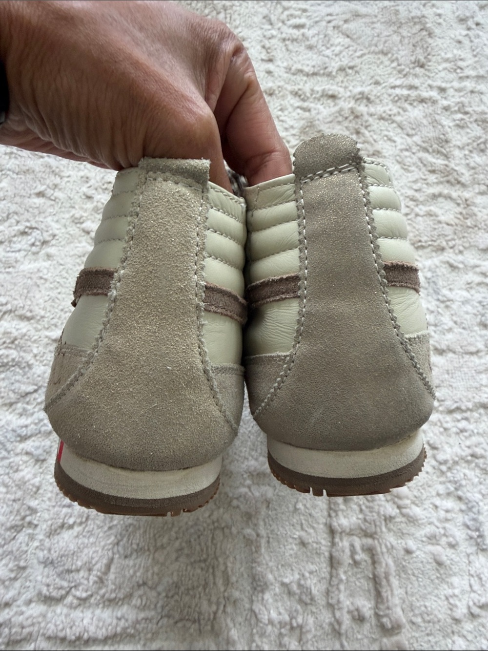 Diadora Cream and Light Brown High-Top Sneakers - Picture 2 of 7